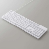 ELECOM メカニカルキーボード Leggero 有線 USB Type-C着脱式 フルサイズ 茶軸 ホワイト TK-MC50UKTWH