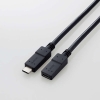 ELECOM USB延長ケーブル 5Gbps C-Cメスタイプ PD対応対応 ノーマル 1.0m ブラック USB3-ECC10BK