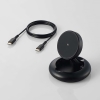 ELECOM マグネットQi2規格対応ワイヤレス充電器 15W Type-C入力 折りたたみスタンド ブラック W-MA08BK