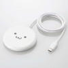 ELECOM Qi規格対応ワイヤレス充電器 5W 卓上 ケーブル一体 1m しろちゃん W-QA25WF