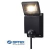 OPTEX LEDセンサーライト ON/OFFタイプ ブラック 1灯型 電球色 2700K 750lm 防水IP45 LA-12(BL)