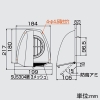 高須産業 深形パイプフード 薄壁用 強制・自然換気用 適合パイプφ100mm 水切り板・防虫アミ付 深形パイプフード 薄壁用 強制・自然換気用 適合パイプφ100mm 水切り板・防虫アミ付 GFA-100E 画像2