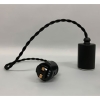 後藤照明 【受注生産品】ペンダントライト 電球専用ネジリローカン吊具 電球別売 E26口金 ダクトプラグ付 コード長55cm 黒塗装 GLF-0301BK-55DP