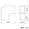 マサル工業 平面マガリ 4号 チョコ 《屋外用エムケーダクト&reg;付属品》 平面マガリ 4号 チョコ 《屋外用エムケーダクト&reg;付属品》 MDM149 画像2