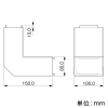 マサル工業 内外マガリ 4号 ブラック 《屋外用エムケーダクト&reg;付属品》 内外マガリ 4号 ブラック 《屋外用エムケーダクト&reg;付属品》 MDK14W 画像2