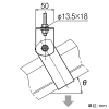 ネグロス電工 斜め吊り金具 QRタイプ 適合吊りボルトW3/8 ステンレス製 斜め吊り金具 QRタイプ 適合吊りボルトW3/8 ステンレス製 S-QRFH1 画像2