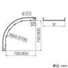 ネグロス電工 【受注生産品】アウトサイドベンドラック ARタイプ ラック幅200mm 適合ラック8AR 【受注生産品】アウトサイドベンドラック ARタイプ ラック幅200mm 適合ラック8AR 8ARO-20 画像2