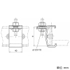 ネグロス電工 【受注生産品】接続部吊り金具 ARタイプ 適合ラック7AR 適合吊りボルトW1/2 【受注生産品】接続部吊り金具 ARタイプ 適合ラック7AR 適合吊りボルトW1/2 7ARH2B 画像2