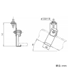 ネグロス電工 斜め吊り金具 ARタイプ 適合ラック10AR 適合吊りボルトW1/2 斜め吊り金具 ARタイプ 適合ラック10AR 適合吊りボルトW1/2 10ARFH1B 画像2