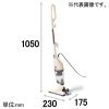 ツインバード ワイパースティック型クリーナー ≪フキトリッシュα≫ 2way仕様(スティック・ハンディ) サイクロン式 集じん容量約0.5L マイクロファイバーモップ付 レッド ワイパースティック型クリーナー ≪フキトリッシュα≫ 2way仕様(スティック・ハンディ) サイクロン式 集じん容量約0.5L マイクロファイバーモップ付 レッド TC-5165R 画像2
