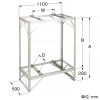 ネグロス電工 【受注生産品】エアコンホルダー&reg; パッケージタイプ据付用 二段置き用 高さ1400mm 最大積載質量150kg×2 ステンレス製 【受注生産品】エアコンホルダー&reg; パッケージタイプ据付用 二段置き用 高さ1400mm 最大積載質量150kg×2 ステンレス製 AH-14S 画像2