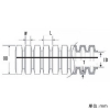 デンカエレクトロン コルゲートチューブ 内径11.2mm スリット入 長さ5m コルゲートチューブ 内径11.2mm スリット入 長さ5m DKT-10S-5 画像3